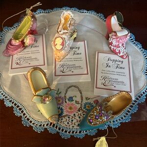 Ashton Drake Stepping in Time Heirloom Ornaments Shoe Collection